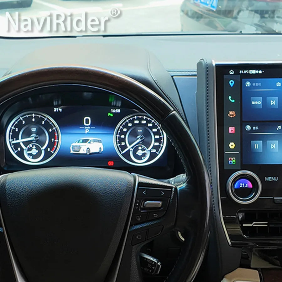 12.3" LCD Digital Cluster Instrument Panel Virtual Cockpit for TOYOTA Alphard 30 A30 Vellf | AUTOKITSHOP