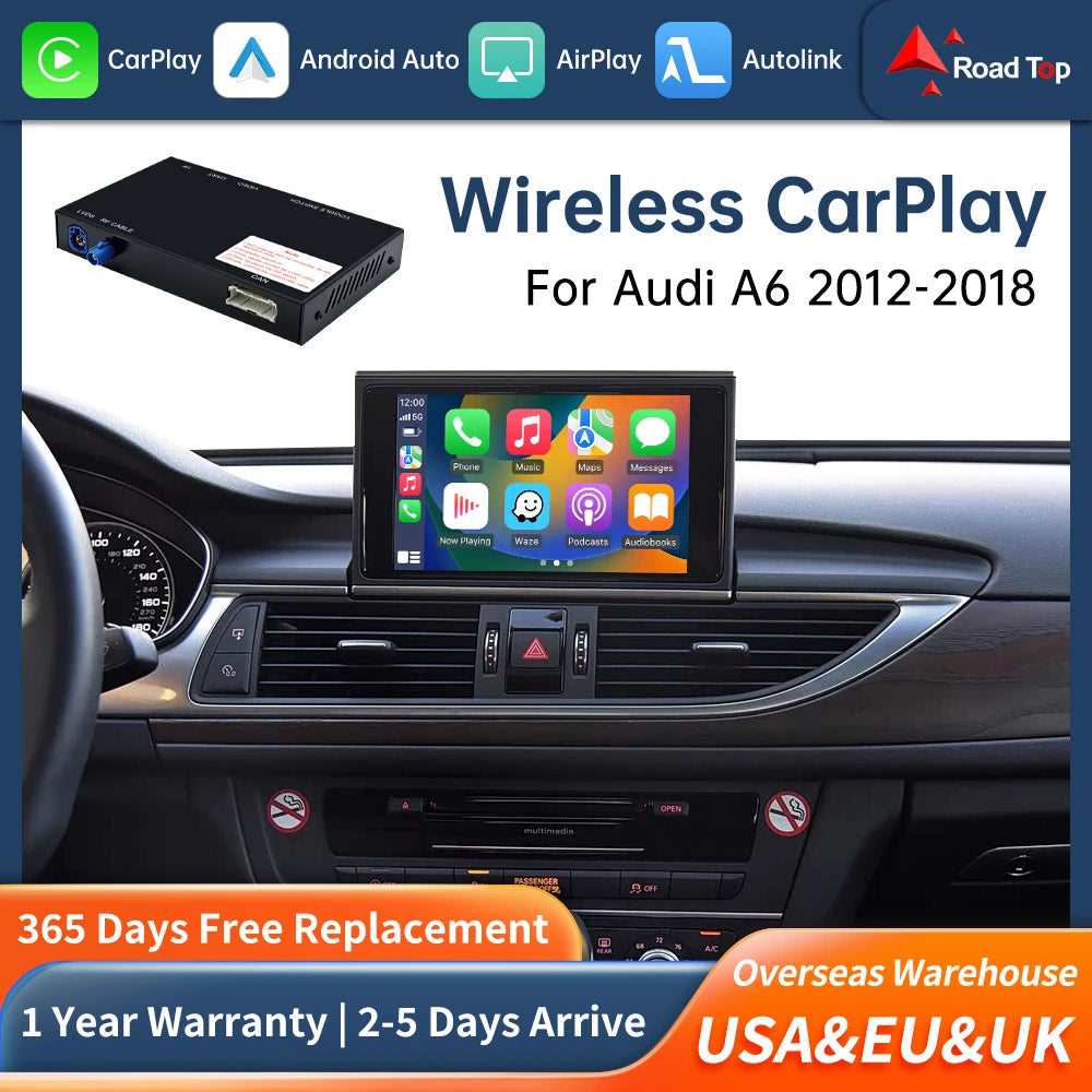 Road Top Wireless Carplay Decoder Interface For Audi A6 HN RMC MHI2 2012-2018 With AirPlay | AUTOKITSHOP