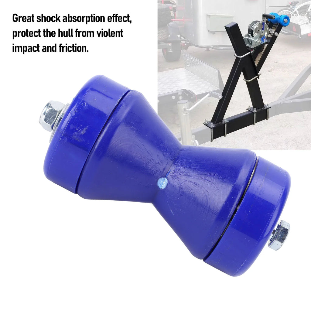 90mm Boat Trailer Bow Roller Shock Absorbing Wearproof Impact Protection PVC Bow Stop Bell Rolle - Automotive LED Light