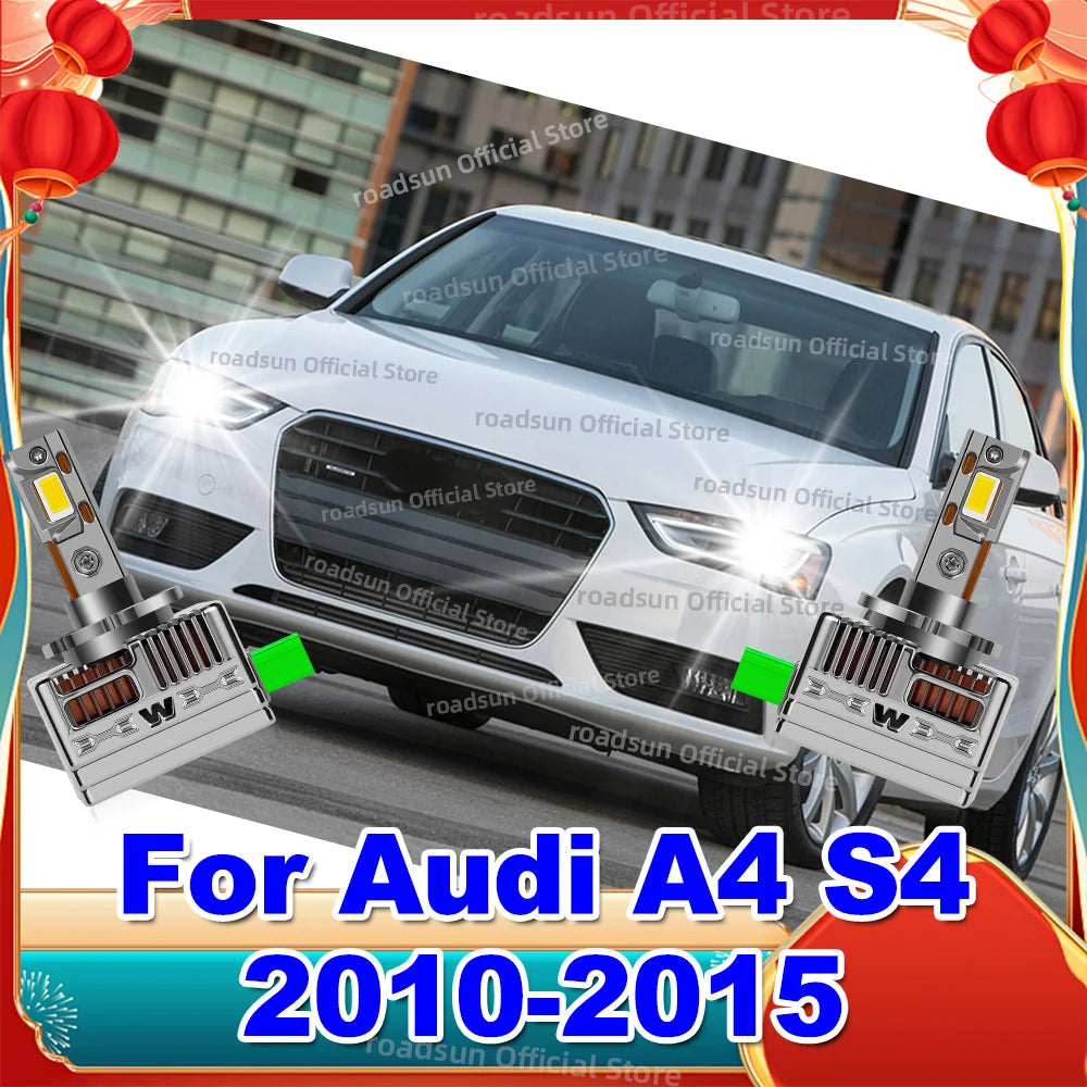 LED Headlights 50000Lm Auto Bulbs Canbus 1:1 Xenon HID Lamp For Audi A4 S4 2010 2011 2012