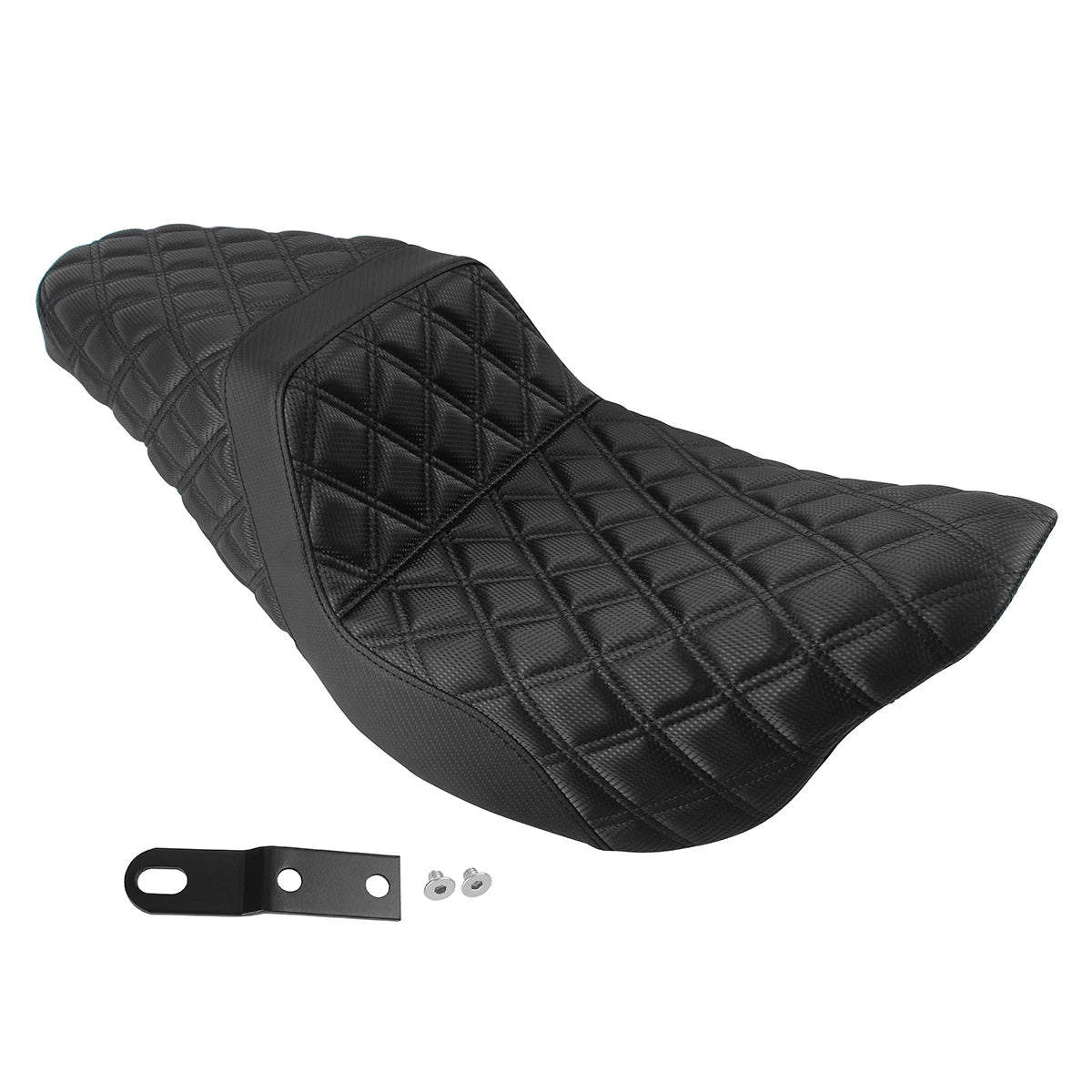 Motorcycle Black Front Rear Two-Up Seat Extended Seat For Harley Touring Road Ki for Seat 2008-2023 - Automotive LED Lig