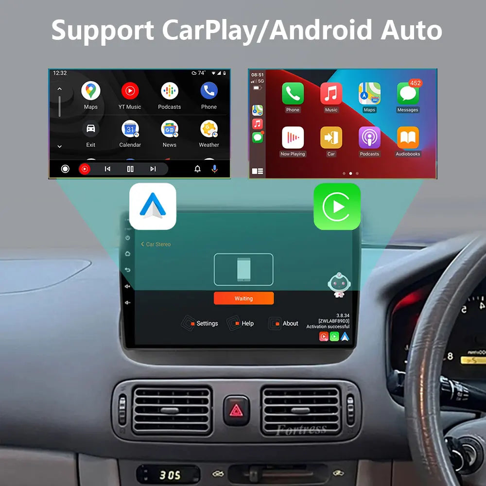 Android 16 Car GPS Radio Multimedia Video Player For Toyota Corolla 8 E110 1997-2002 RHD H