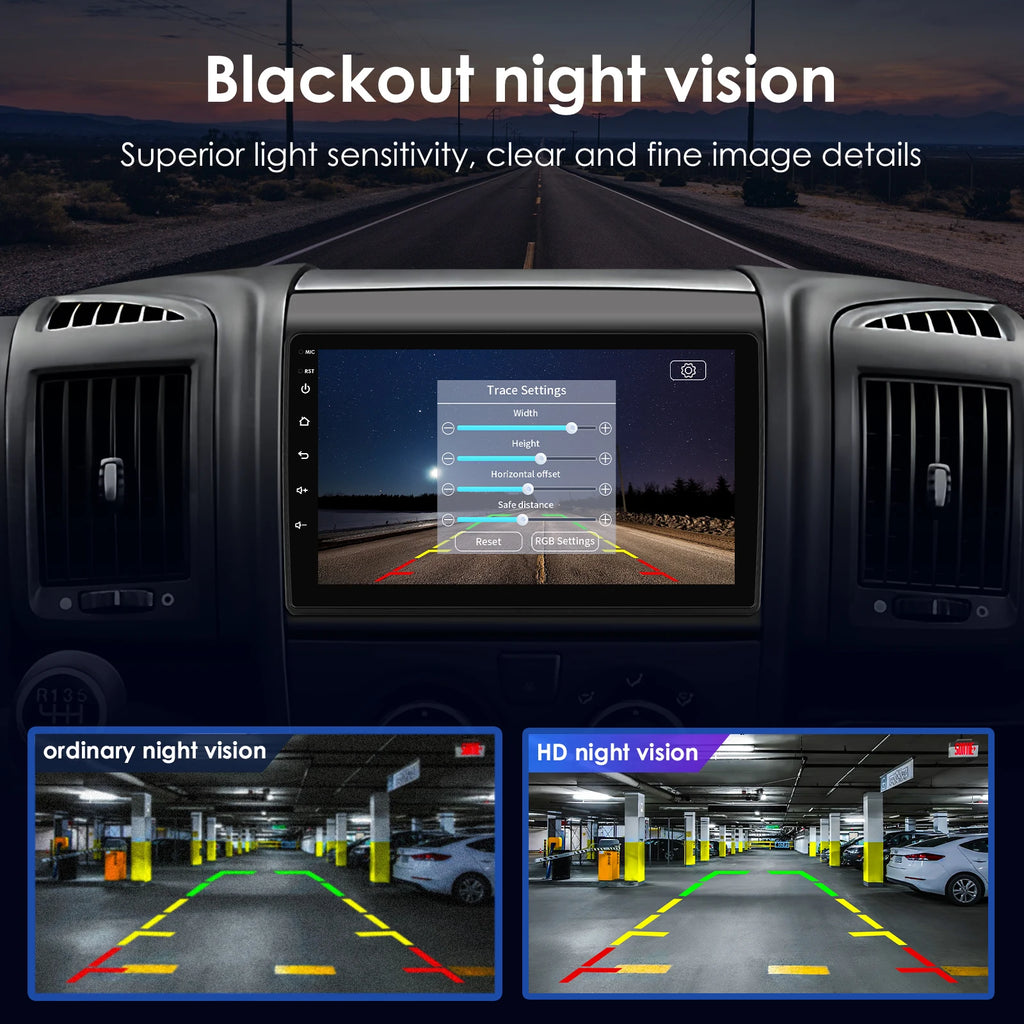 720P Rear View Camera for Vehicle HD Night Vision 170 ° Parking Line For BMW VW Passat Gol