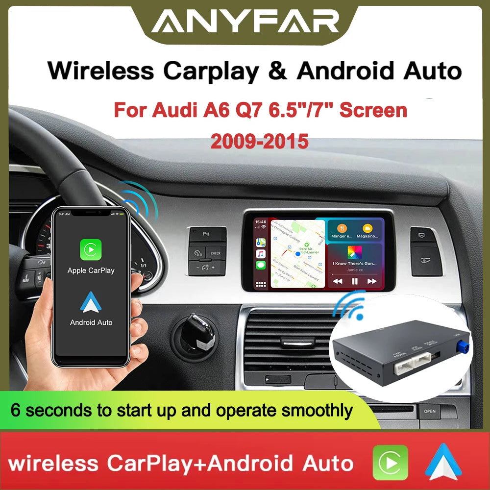 OEM Screen Upgrade Decoder Box for Audi A6,Q7 2009-2015, 6.5"/7" Screen, MMI 3G with CarPl