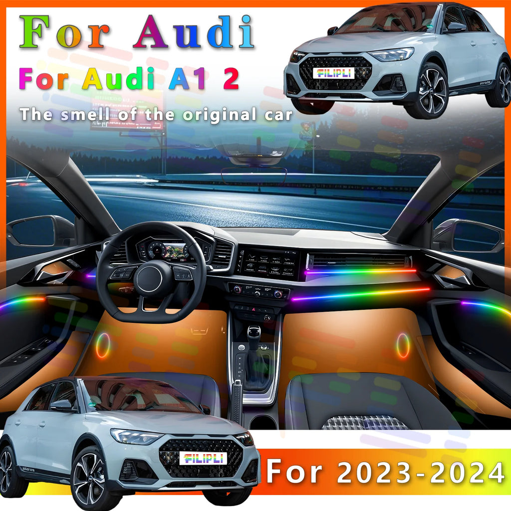 RGB - Ambient Light - for Audi A1 2023-2024 - App Control - Car Interior Lighting | AUTOKITSHOP
