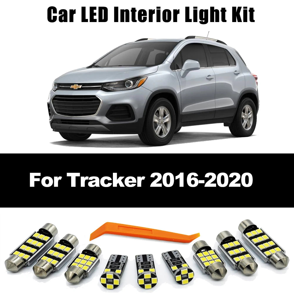 ZITWO 13Pcs Canbus LED Bulb Interior Dome Map Trunk License Plate Light Kit For Chevrolet Chevy Tracker 2016 2017 2018 2019 2020