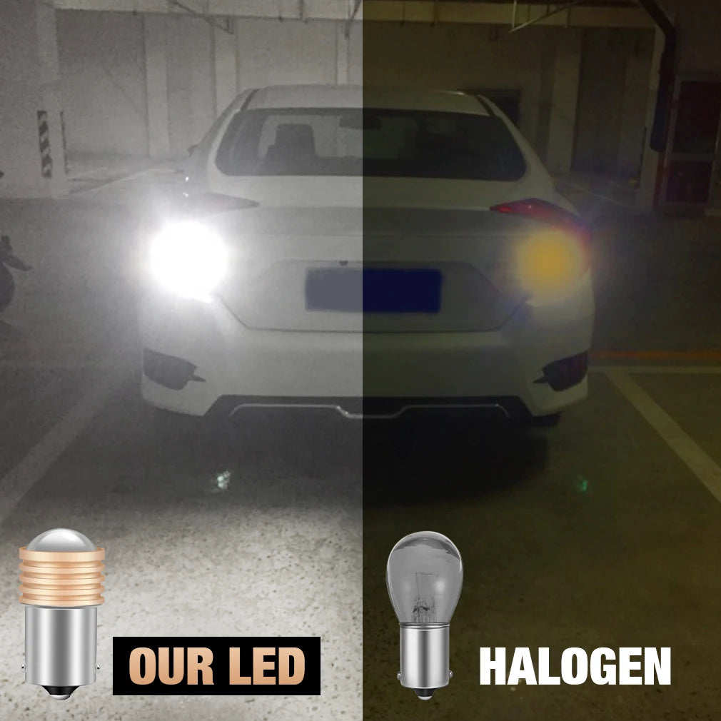 P21W Led 1156 BA15S 1157 BAY15D P21 5W R5W R10W Bulb 9SMD 3030 Car Turn Signal Lights Reve