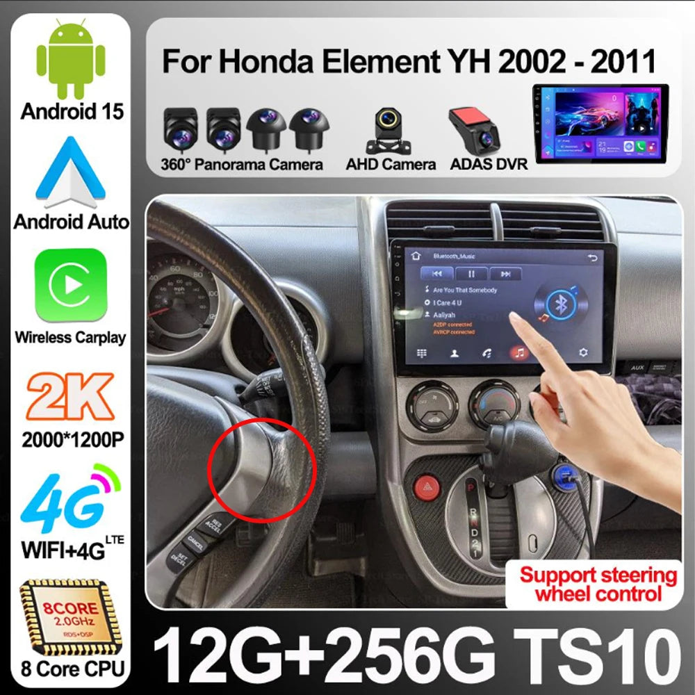 Android 16 For Honda Element Yh 2002-2011 Car Radio Wireless Carplay Multimedia Video Play | AUTOKITSHOP