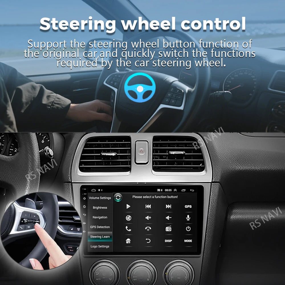 Android 16 For Subaru Impreza WRX 2003 - 2007 2K QLED Android Car Radio Multimedia Video P