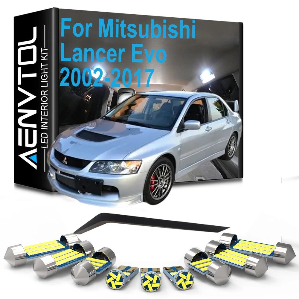 LED Interior Light Kit for Mitsubishi 2002-2015 - Canbus Error-Free Interior Bulbs