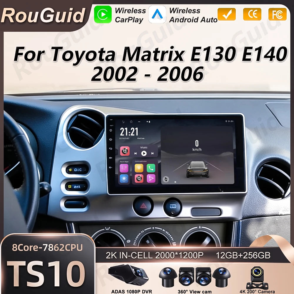 Carplay Auto Car Radio For Toyota Matrix E130 E140 2002 2003 2004 2005 2006 Multimedia Pla | AUTOKITSHOP
