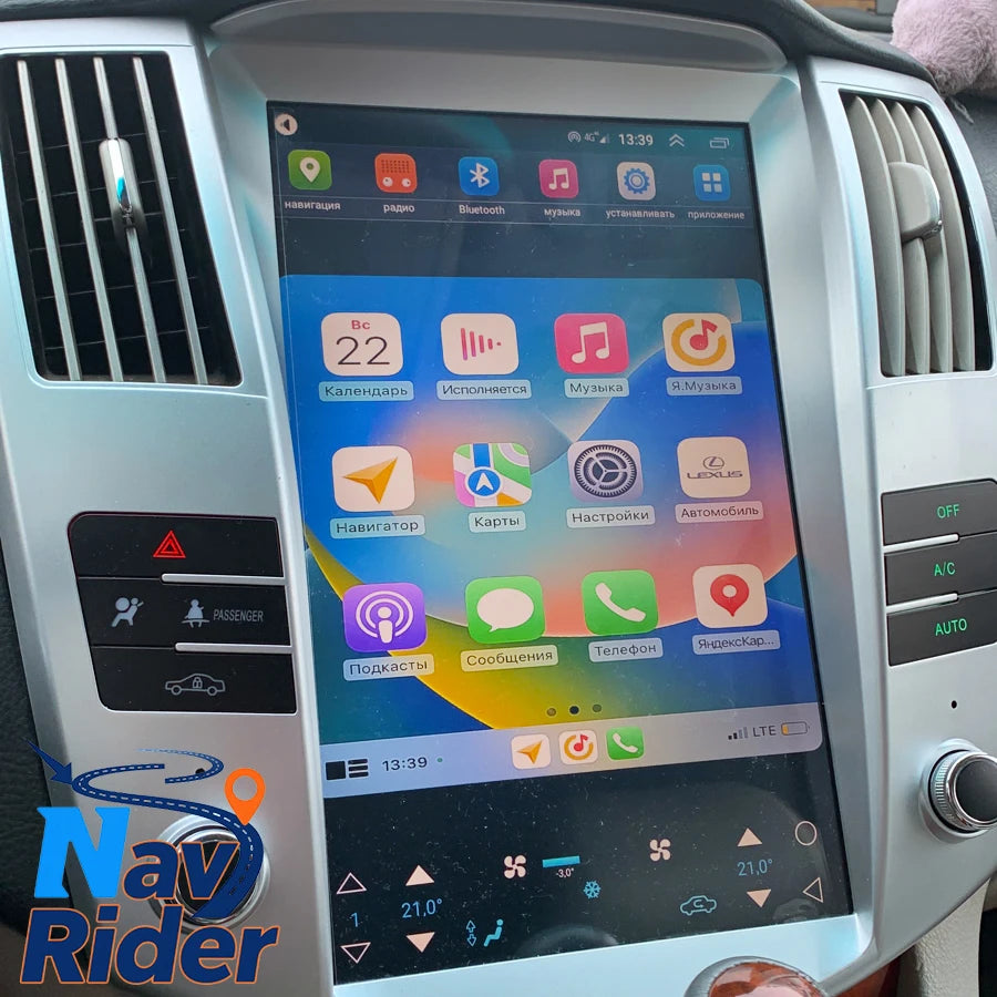 12.1inch Android Auto Radio For Lexus RX300 RX330 RX350 RX400 For Toyota Harrier GPS Carpl