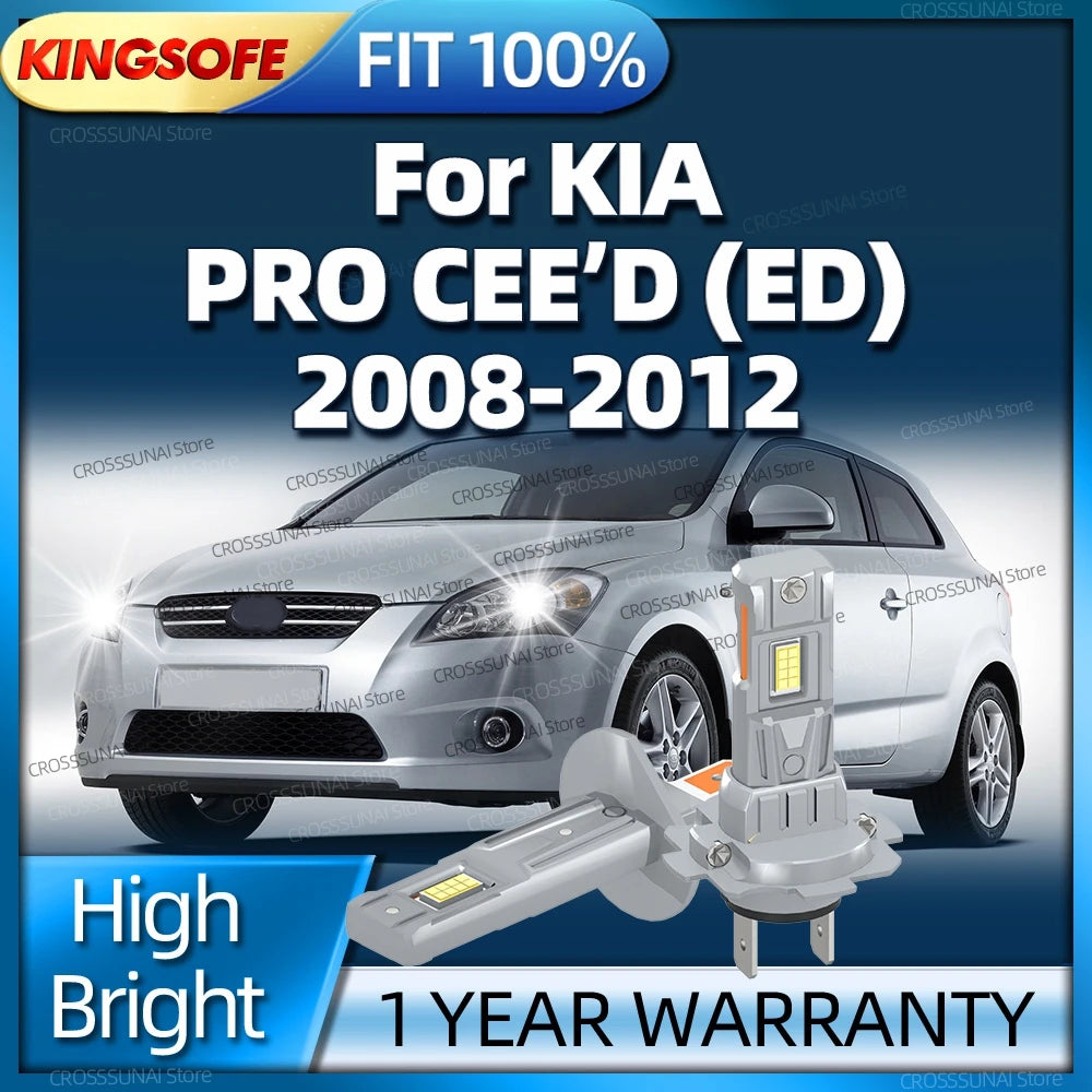 2/4Pcs 2Pc 180W High Power LED Bulb Turbo Headlight CSP Mini Car Lamp For KIA PRO CEE D ED