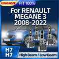 Roadsun H7 LED Headlights Car Bulbs 6000K Light Headlamp For RENAULT MEGANE 3 2008 2009 20