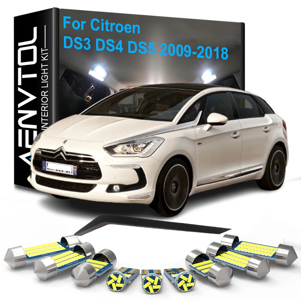 20-Piece LED Interior Light Kit for Citroen DS3 DS4 DS5 - Canbus Error-Free Bulbs | AUTOKITSHOP
