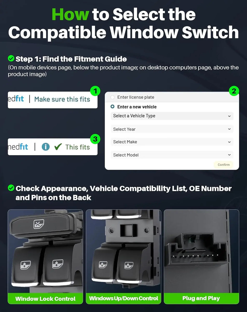 Car Power Window Switch Front Driver Side Window Master Switch Control Button Fo for VW MK7 B8 - Automotive LED Light