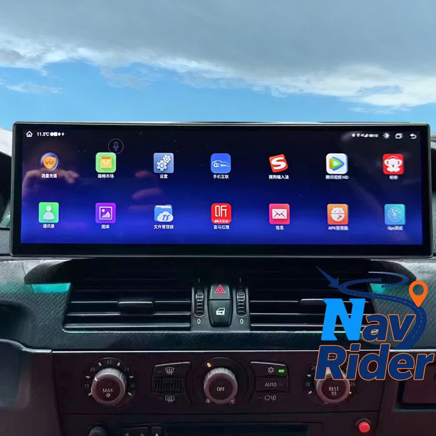 14.9inch Android 14 Multimedia Player Stereo Carplay Car GPS Navigation Head Unit For BMW