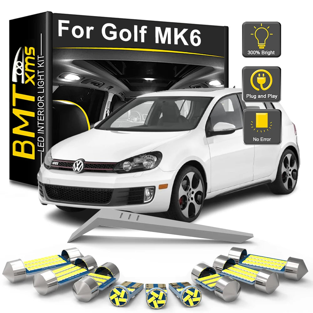 14-Piece LED Interior Light Kit for VW Volkswagen Golf MK6 6 VI GTI - Canbus Error-Free Bulbs | AUTOKITSHOP