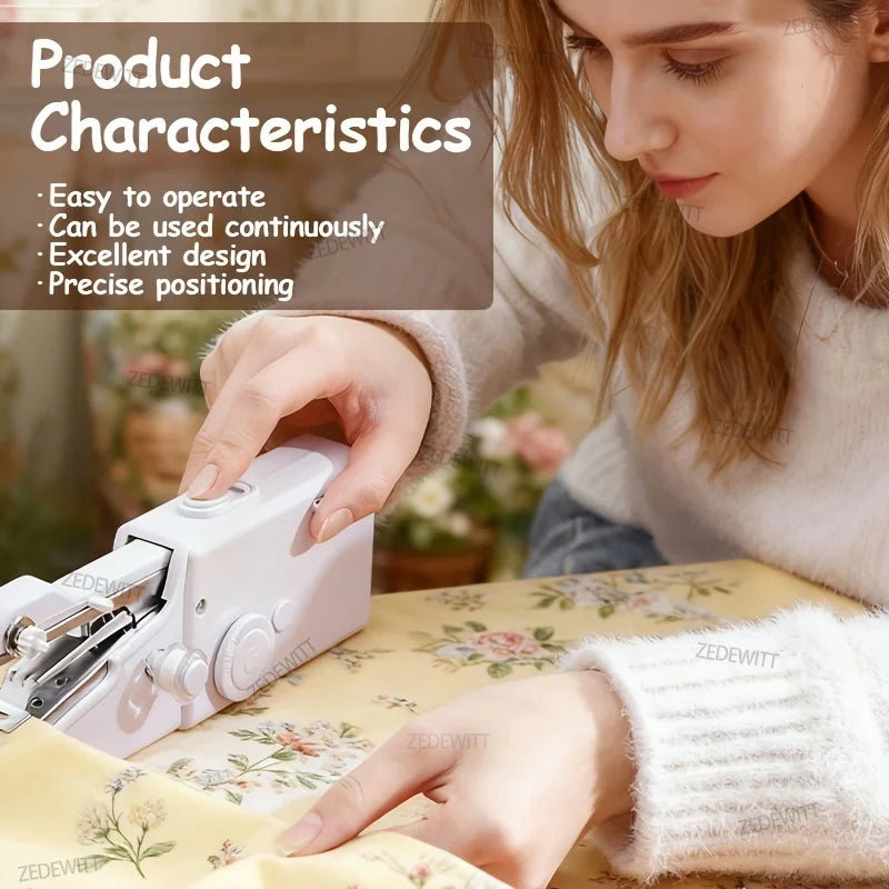 For Household DIY Craft Use Portable Mini Handheld Electric Sewing Machine Quick Stitch Clothing - Automotive LED Light