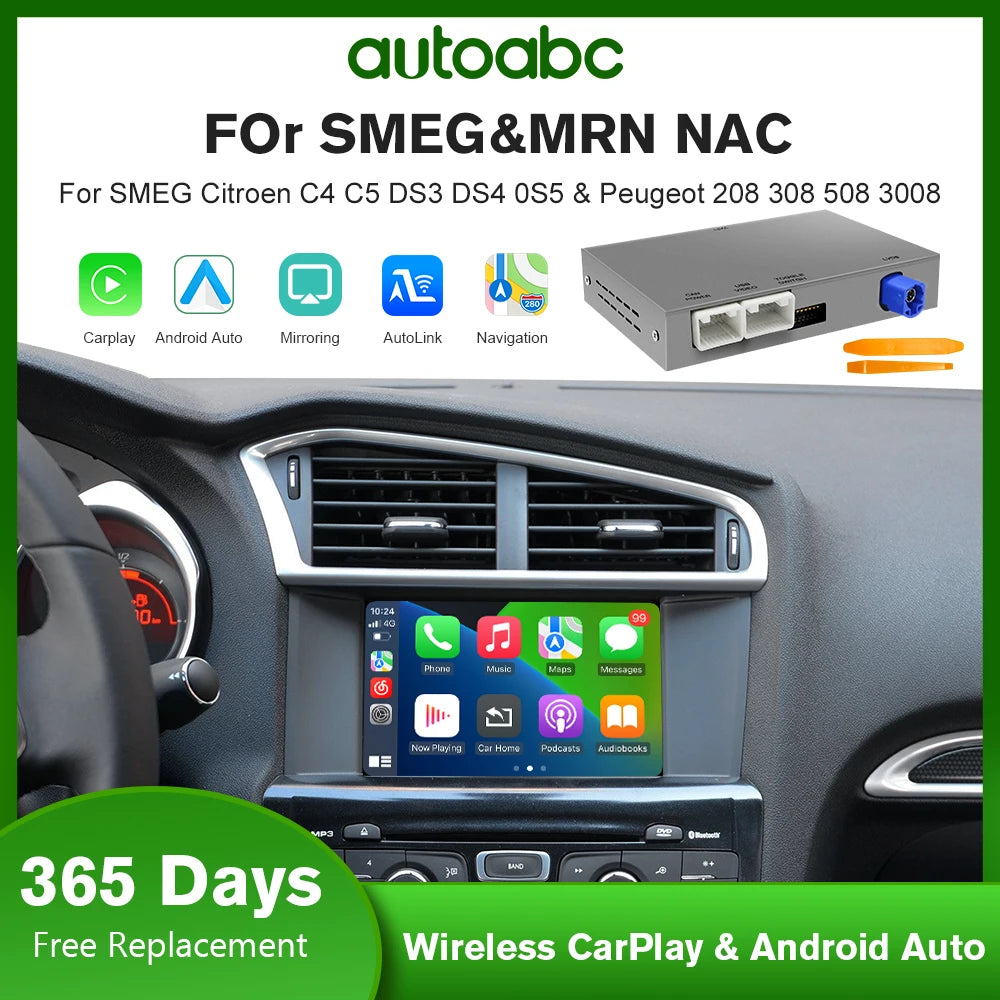 Wireless Carplay Android Auto Module For Peugeot 208 308 508 3008 Citroen C4 DS3 DS4 DS5 S