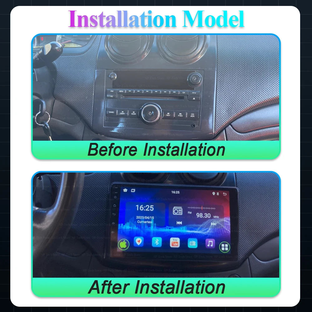 Car Radio For Chevrolet Aveo 2006 2007 2008 2009 2010 2011 2012 2din Android 16 Carplay Mu | AUTOKITSHOP