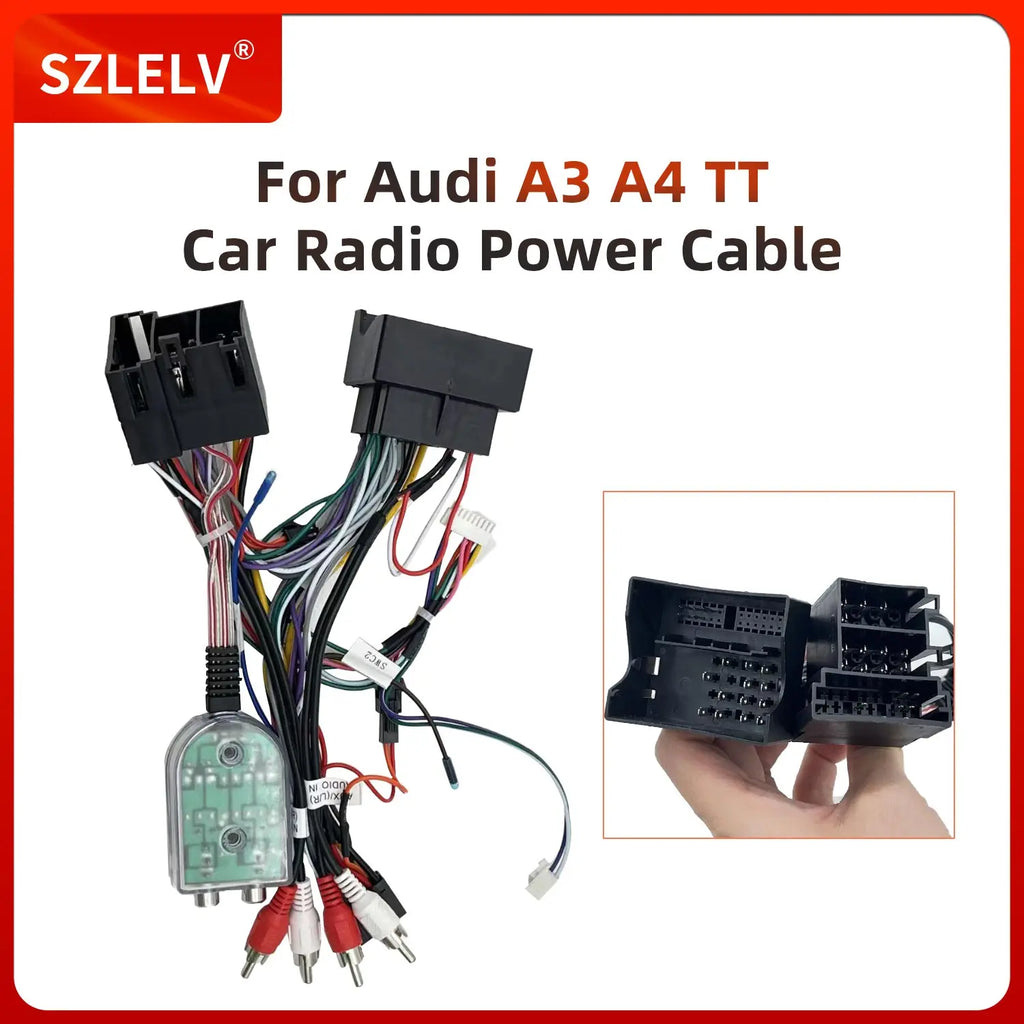 Car radio power harness audio converter and protocol box suitable For Audi TT A3 S3 RS3 A4