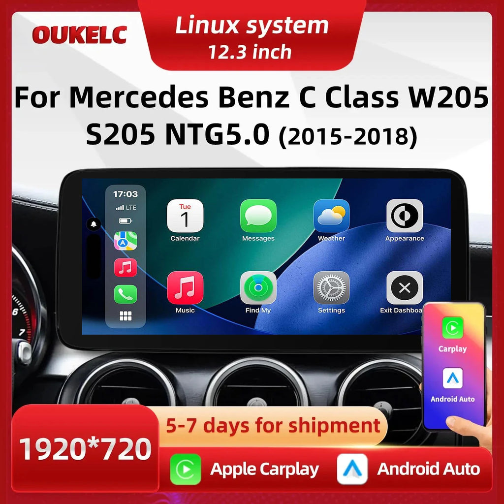 LED Interior Light Kit for Mercedes CClass W205 NTG5 - Canbus Error-Free Interior Bulbs