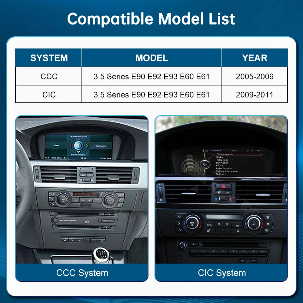 12.3'' Ultra-thin Wireless CarPlay Touch Screen Multimedia Display For BMW 3 Series E90 E9 | AUTOKITSHOP