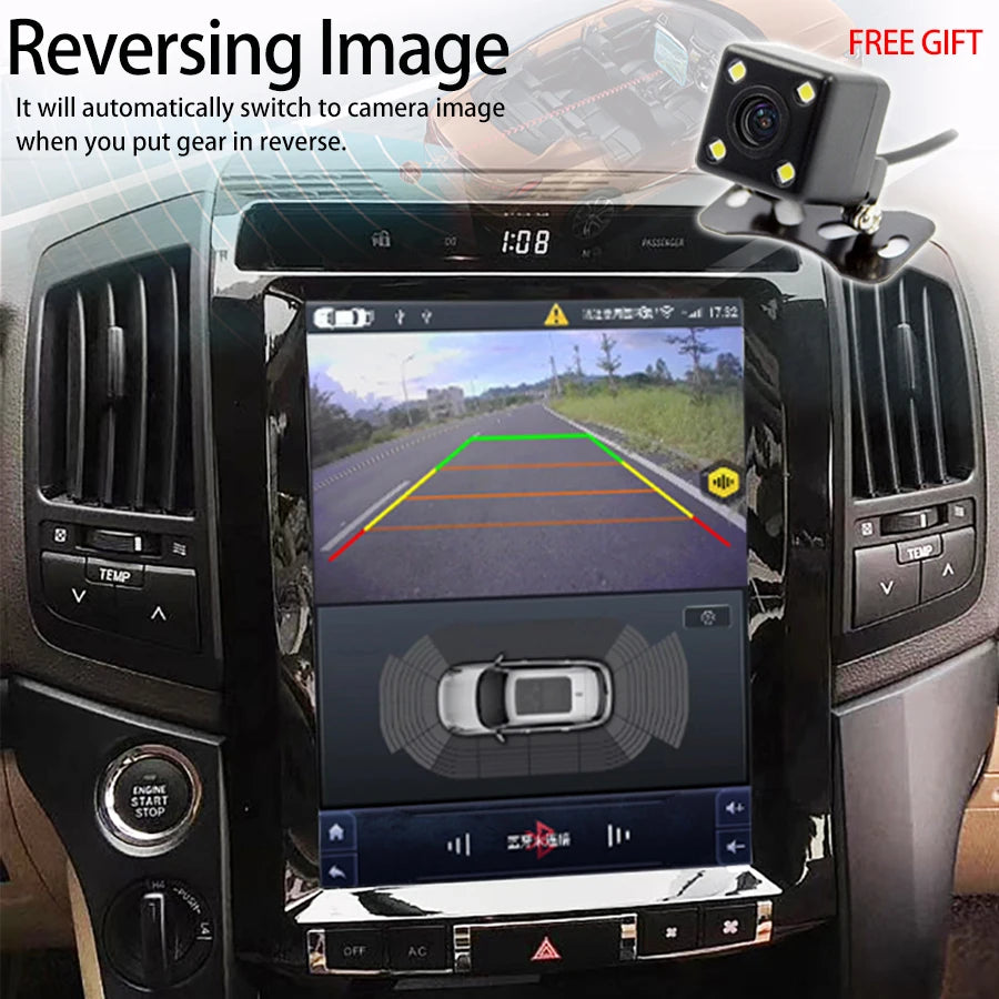 Car Radio For Toyota Land Cruiser LC200 2006-2018 Screen Automotive Multimedia Carplay And