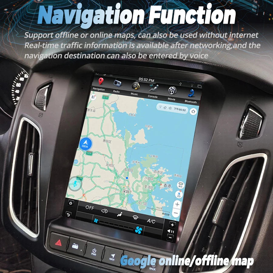 DSP Navirider Android 15 Car Radio For Ford Focus Mk3 2012-2016 Car Multimedia Video Playe