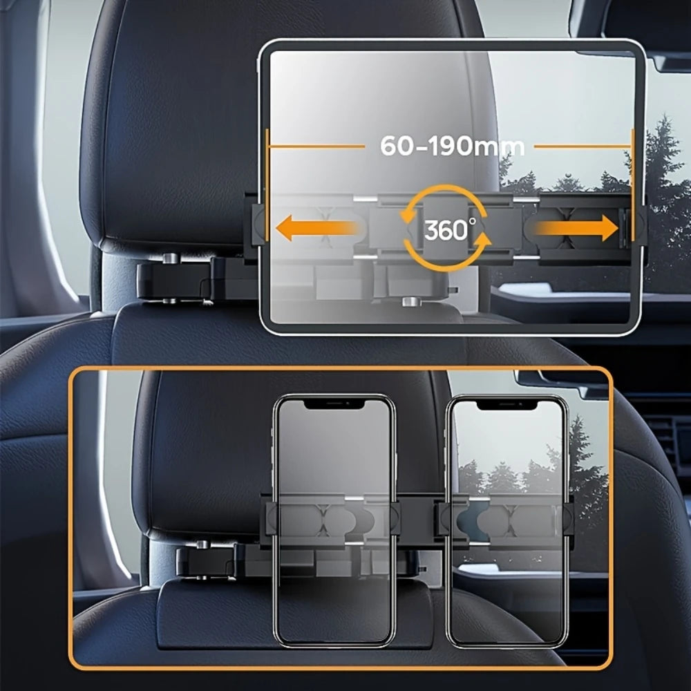 Selling Car Headrest Neck Pillow With Phone and iPad Holder Car Seat Headrest Sleep Pillow Neck  - Automotive LED Light