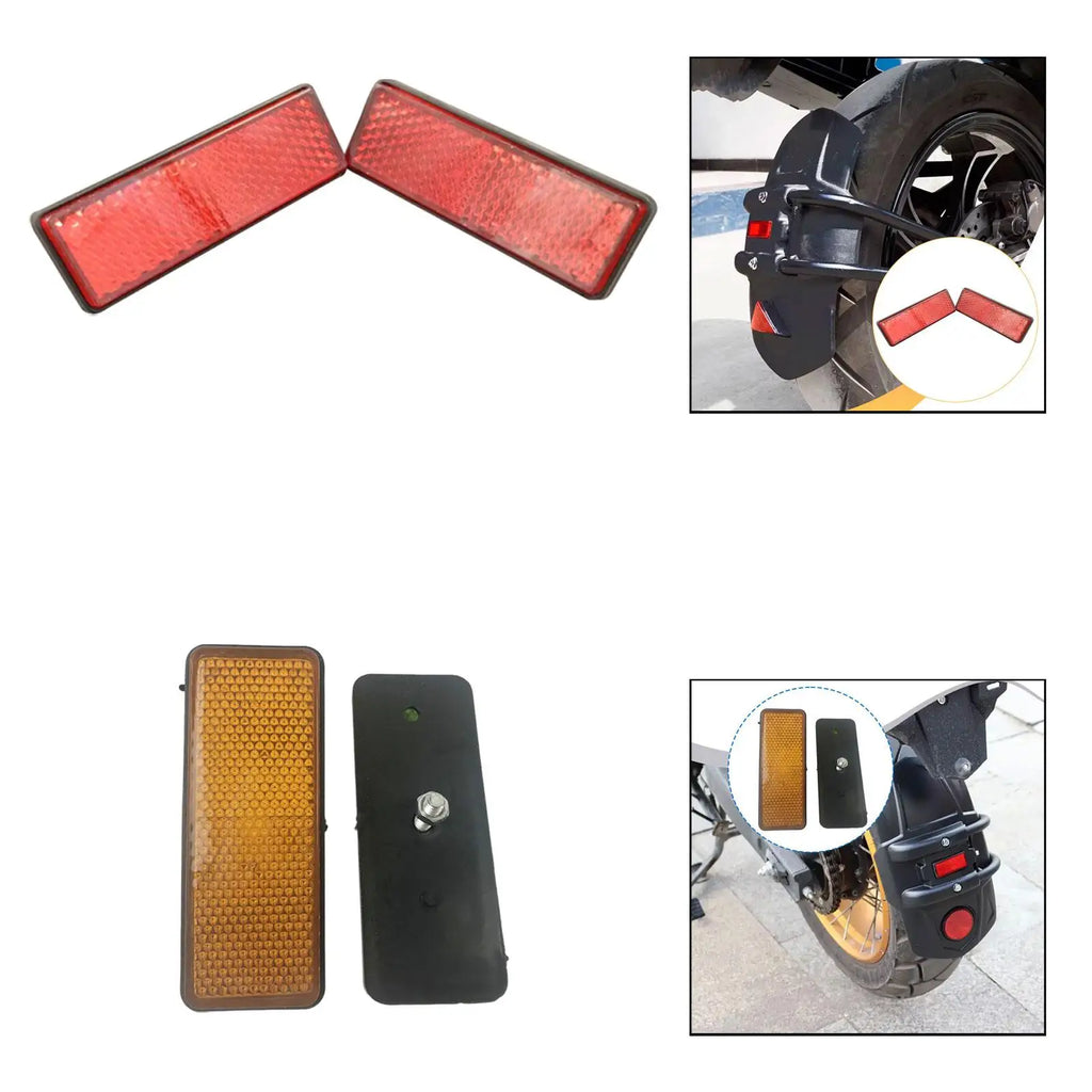2x Rectangular Reflectors Professional Replace Parts Reflective Panel Simple Installation Attach - Automotive LED Light