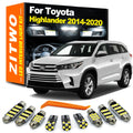 ZITWO 15Pcs Canbus LED Interior Light License Plate Lamp Kit For Toyota Highlander Kluger 2014 2 - Canbus LED Car Light