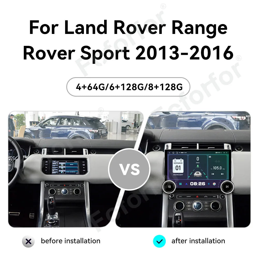 Upgrade High End 11.5 Inch HD Touch Android 15 Wireless CarPlay GPS Car Media For Land Rov