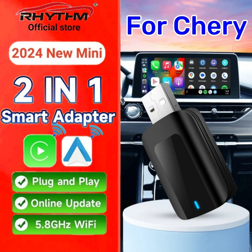 Android Auto Wireless Carplay Adapter 2in1 Smart Dongle Play&Plug For Chery Arrizo 5 Arriz | AUTOKITSHOP