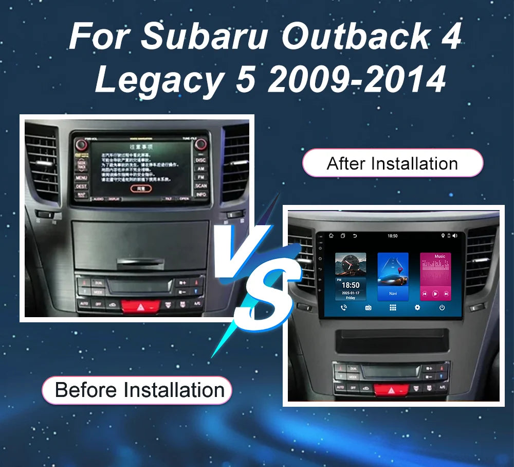 Android For Subaru Outback 4 Legacy 5 2009 - 2014 Car Radio Multimedia Video Player Naviga