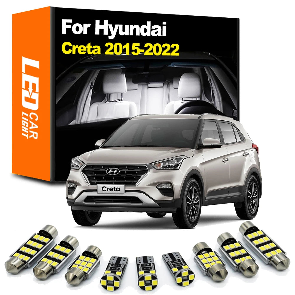 11-Piece LED Interior Light Kit for Hyundai Creta Venue ix25 - Canbus Error-Free Bulbs | AUTOKITSHOP