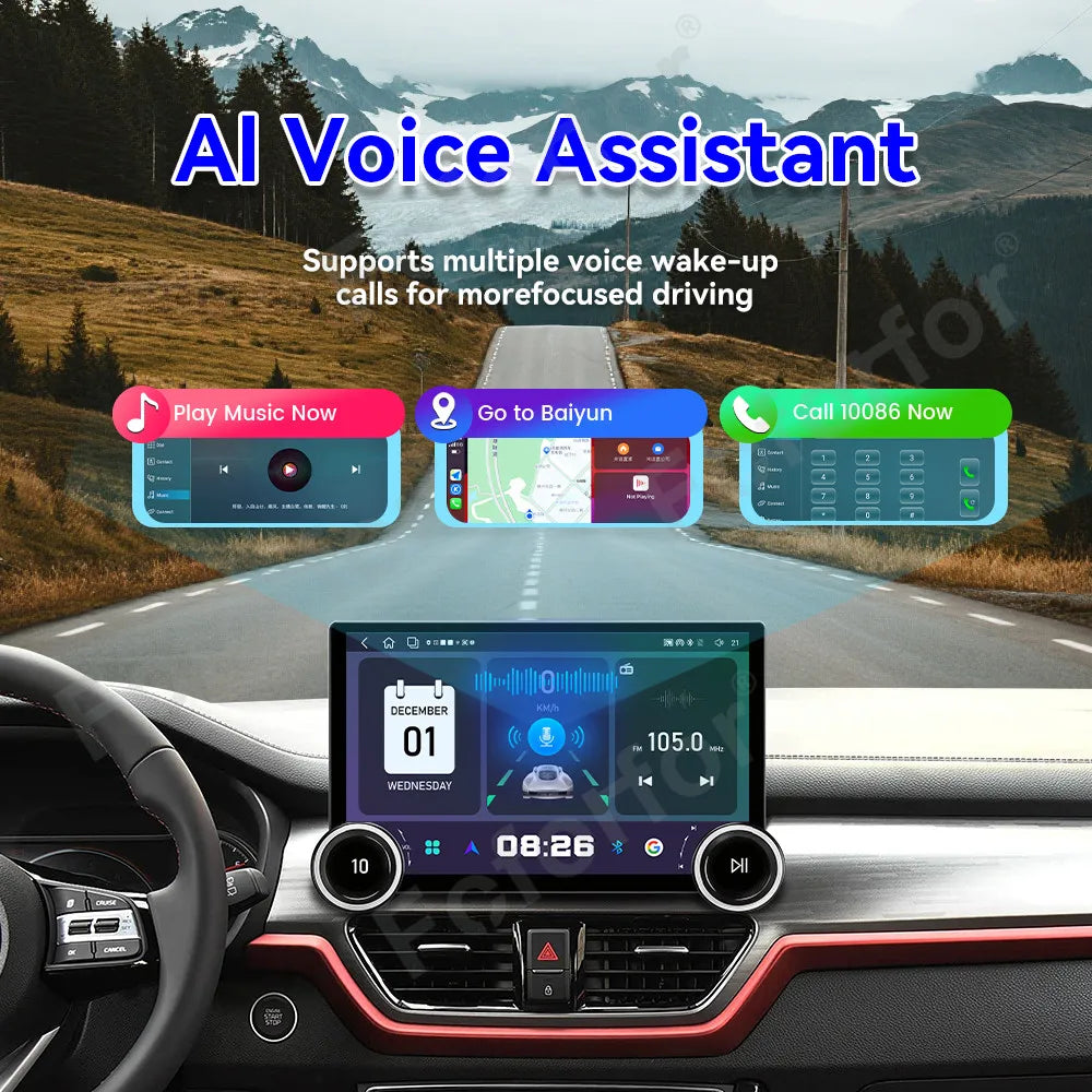 Luxury Premium 11.5 Inch Android 15 HD Touch Screen Wireless CarPlay Android Auto GPS Head