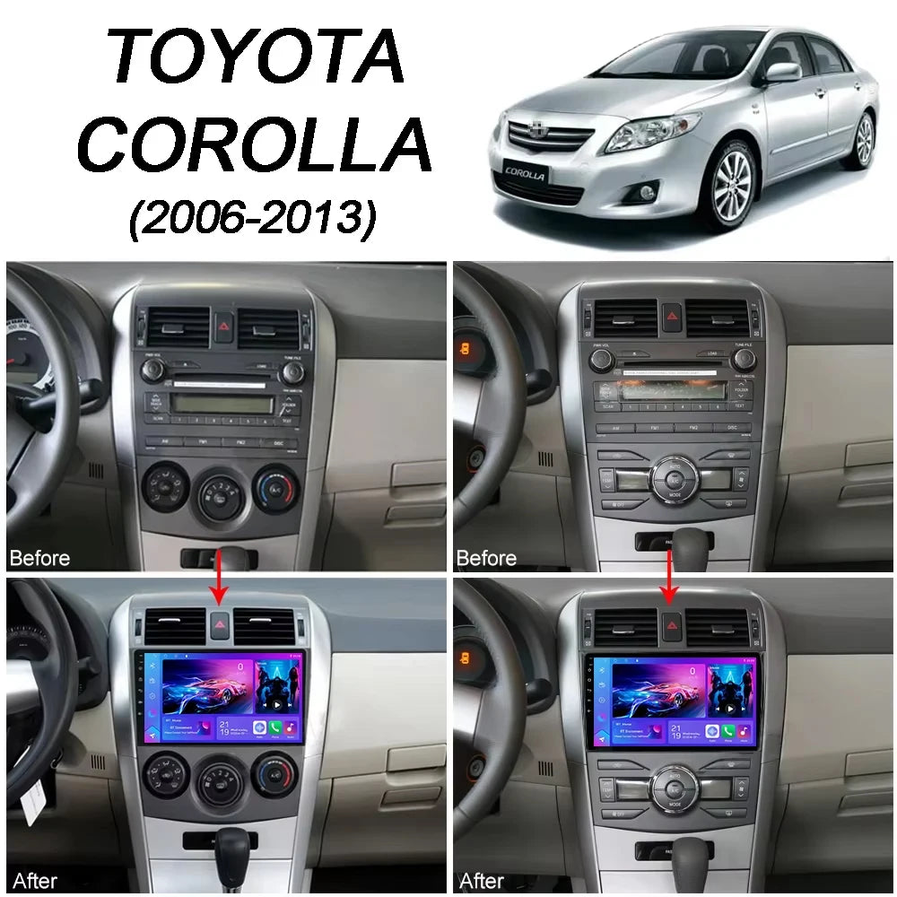 Android 16 For Toyota Corolla E140/150 2006 2007-2013 Car Radio Multimedia Player Navigati | AUTOKITSHOP