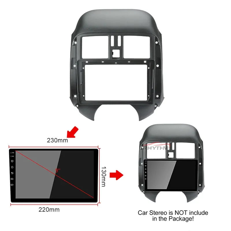 9 Inch Car Fascia For NISSAN Sunny Almera 2008-2013 Double Din Car dvd Fascias Frame Audio | AUTOKITSHOP