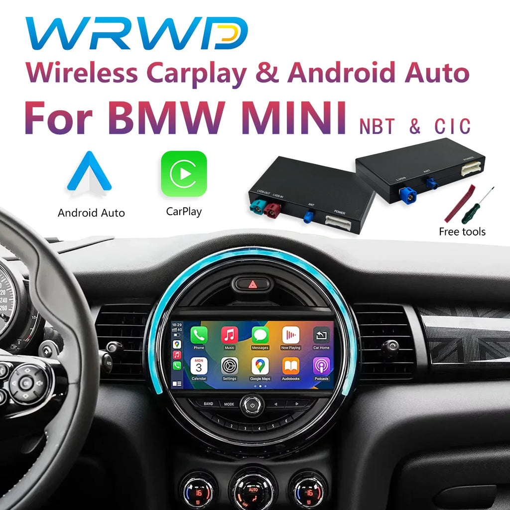 Wireless CarPlay Android Auto for Mini R55 R56 R57 R58 R60 R61 F54 F55 F56 Clubman Country