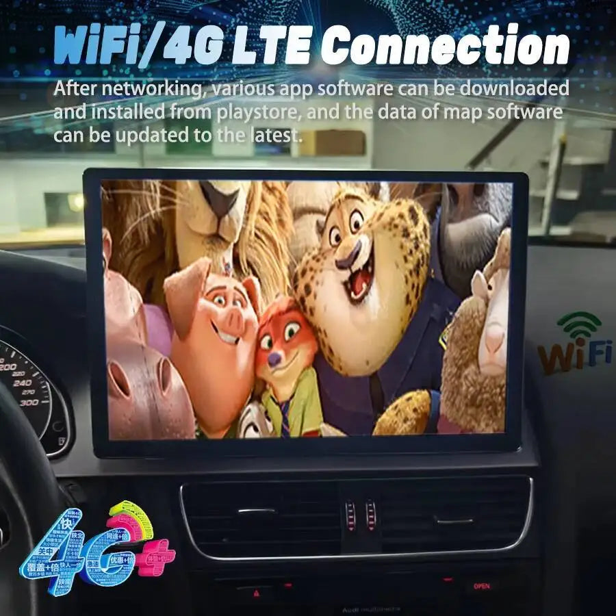 13.3Inch Android 2K Screen For AUDI A4 S4 B8 2013 2014 Stereo GPS Car Radio Multimedia Pla
