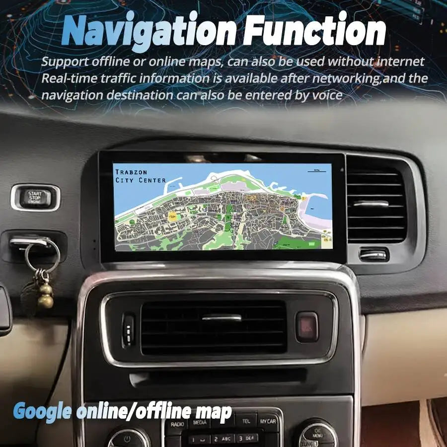 8.8" Qled Screen GPS Navigation For Volvo S60 V60 2011-2020 256G Android Car HU Multimedia