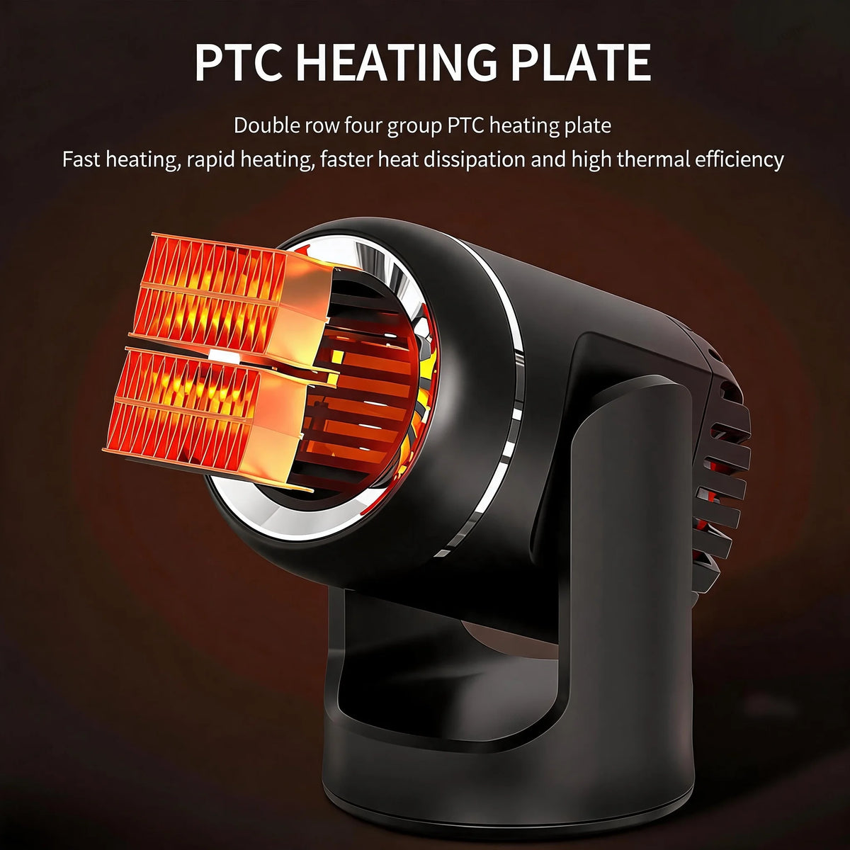2 in 1 Portable Car Heater Cooling Fan 12V 150W Windshield Defroster Demister Anti-Fog Preheater - Automotive LED Light