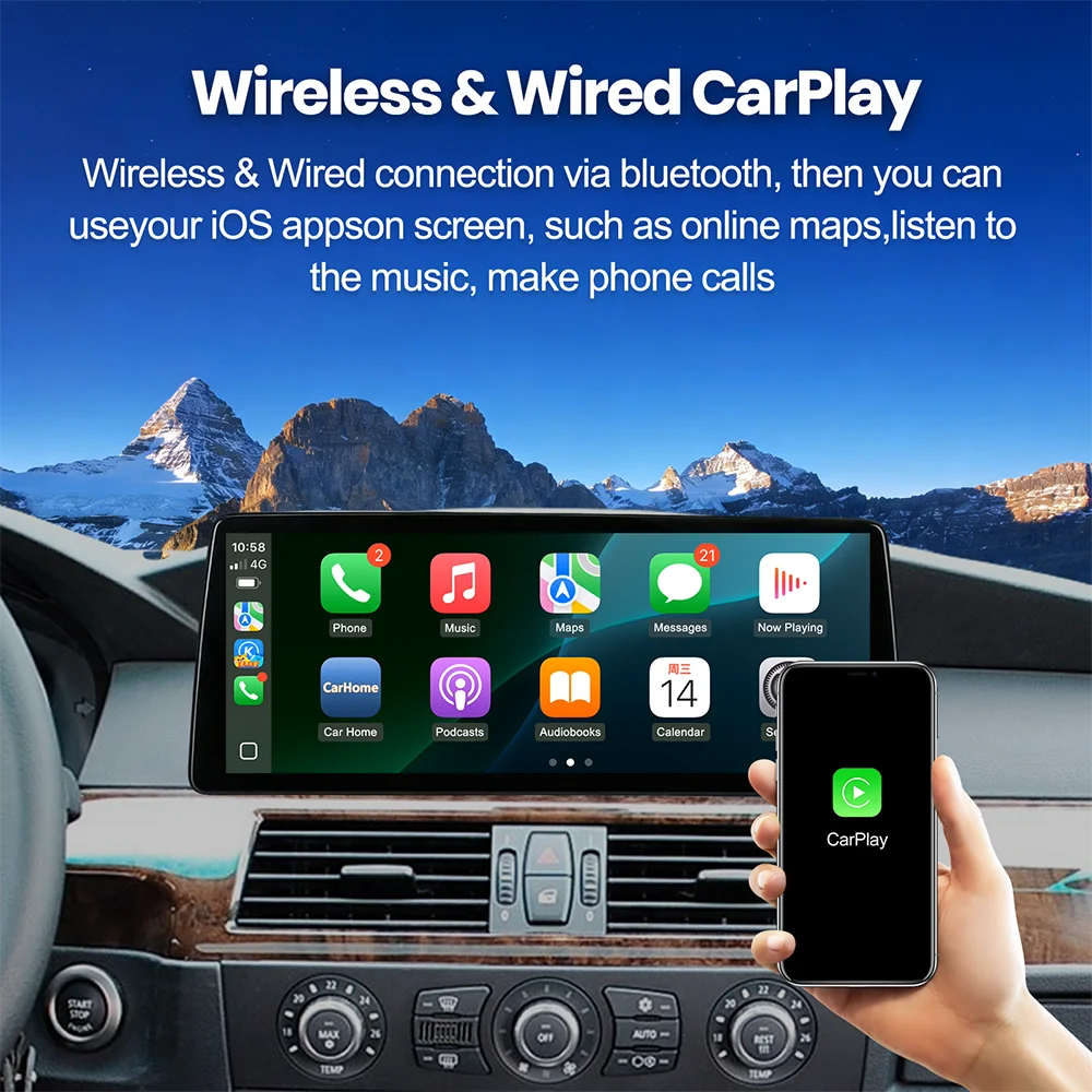 12.6 inch Ultra Wide Linux Screen Upgrade for BMW E60 5 Series 2003-2008 CCC 2008-2010 CIC | AUTOKITSHOP