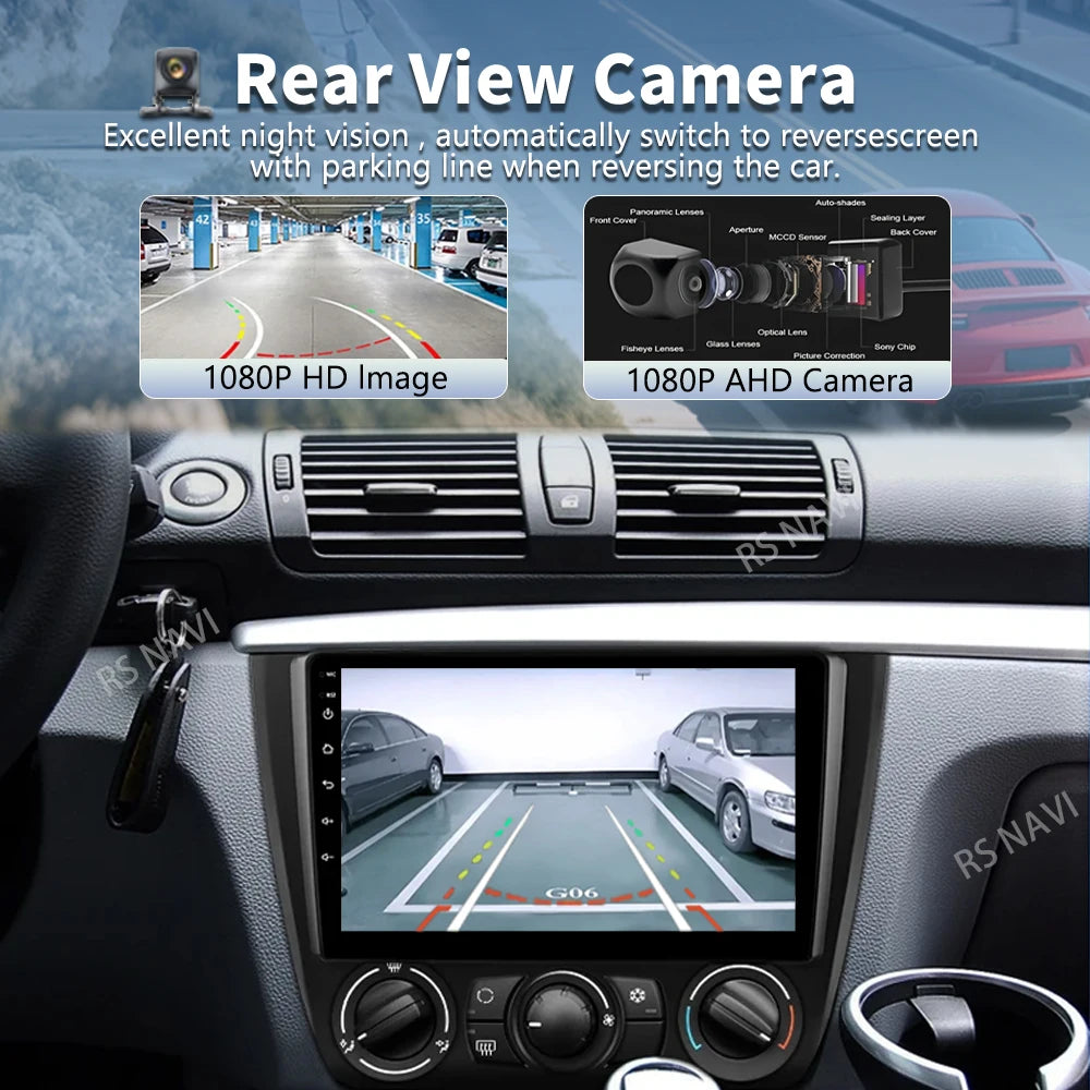 Android 16 2K QLED For BMW E88 E82 E81 E87 1-Series 2004 - 2011 Car Radio Multimedia Video