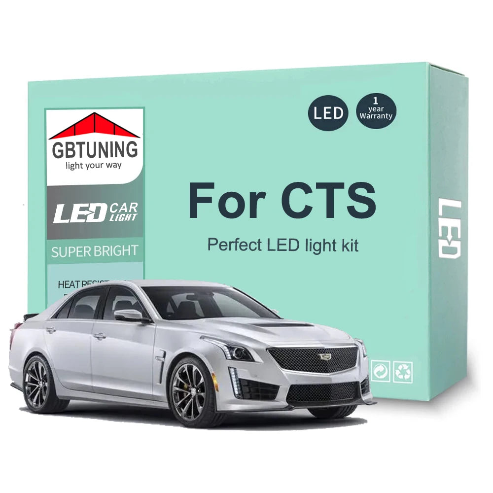 LED Interior Light Kit for Cadillac CTS Sedan Wagon Coupe 2002-2015 - Canbus Dome Map Door Trunk Bulbs | AUTOKITSHOP