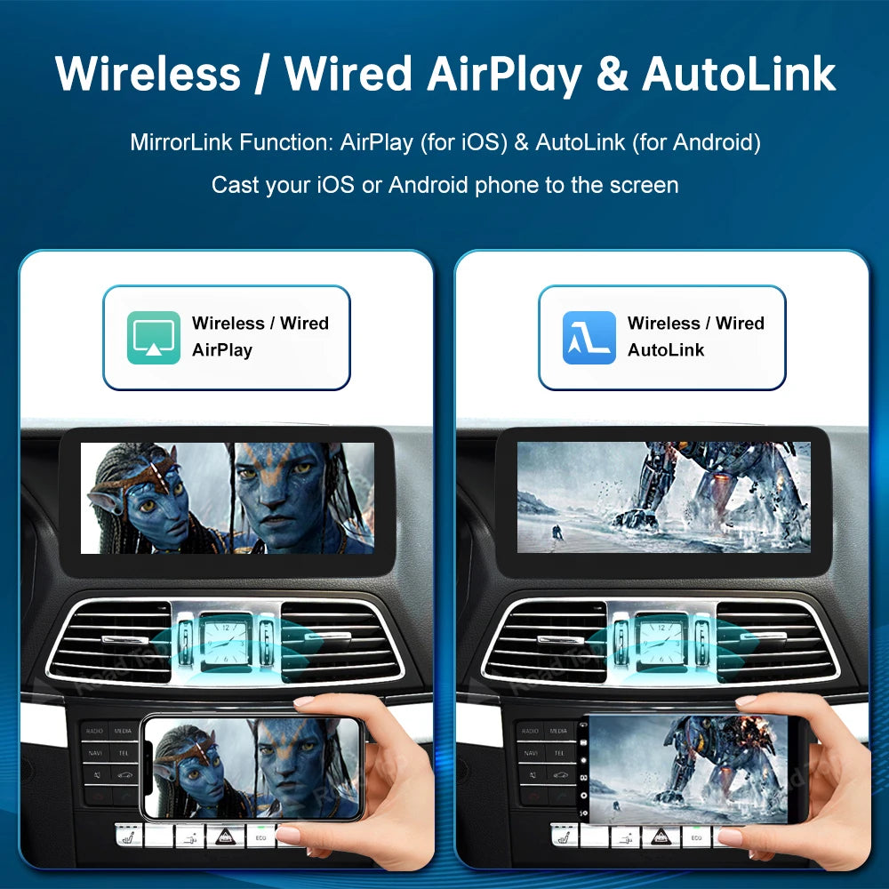 Wireless CarPlay Android Auto Car Multimedia Display For Mercedes-Benz E Coupe W207 2009-2 | AUTOKITSHOP