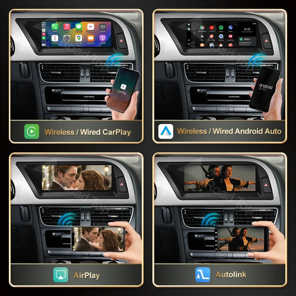RoadTop 12.3 Wireless CarPlay Multimedia EU Ultra-thin Linux Screen Android Auto For Audi