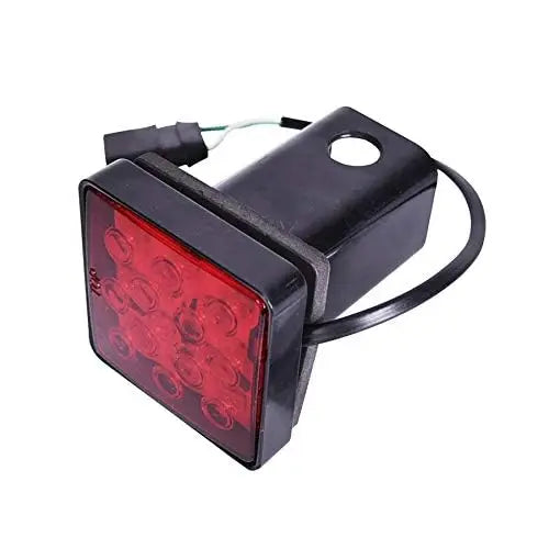 2" Red 12-LED Super Bright Brake Light Trailer Hitch Cover for Towing & Hauling